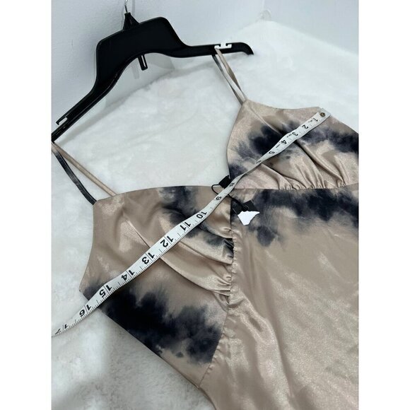 New Steve Madden Size S LORENZA Slip DRESS Storm Blue *Stain* - Picture 5 of 13